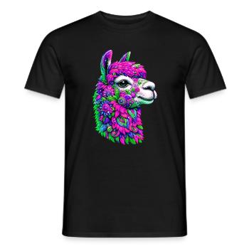 Alpaca - Men's T-Shirt - black - Front - AI Model Male 178 light (178cm)