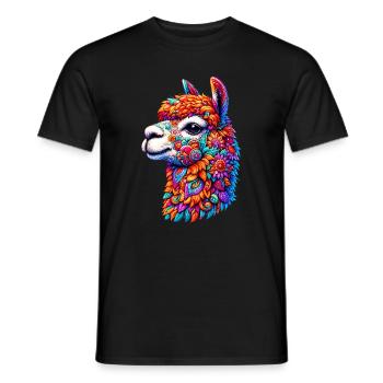 Alpaca - Men's T-Shirt - black - Front - AI Model Male 178 light (178cm)
