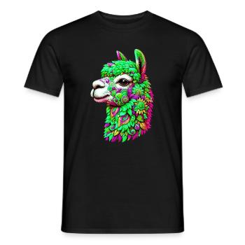 Alpaca - Men's T-Shirt - black - Front - AI Model Male 178 light (178cm)