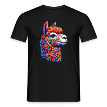Alpaca - Men's T-Shirt - black - Front - AI Model Male 178 light (178cm)