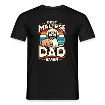 Best Maltese Dad Ever - Men's T-Shirt - black - Front - AI Model Male 178 light (178cm)
