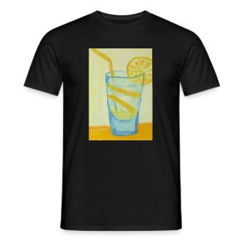 Lemon Glass Cocktail - Men's T-Shirt - black - Front - AI Model Male 178 light (178cm)