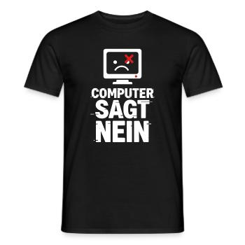 Computer Sagt Nein Meme - Männer T-Shirt - Schwarz - Vorne - AI Model Male 178 light (178cm)