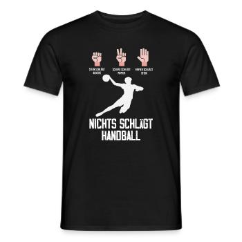 Handballspieler Handball Handballer Geschenke - Männer T-Shirt - Schwarz - Vorne - AI Model Male 178 light (178cm)