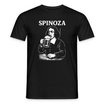 Spinoza Bier Philosoph - Männer T-Shirt - Schwarz - Vorne - AI Model Male 178 light (178cm)