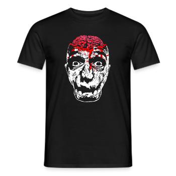 Bloody zombie face - Men's T-Shirt - black - Front - AI Model Male 178 light (178cm)