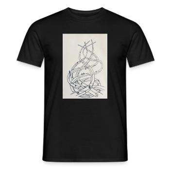Schleifenlabyrinth der Pfade - Männer T-Shirt - Schwarz - Vorne - AI Model Male 178 light (178cm)
