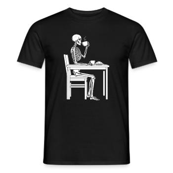 Pause café Skeleton - T-shirt homme - noir - Devant - AI Model Male 178 light (178cm)