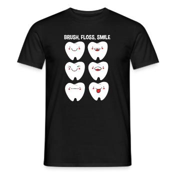 Receptionist Dentist - Men's T-Shirt - black - Front - AI Model Male 178 light (178cm)