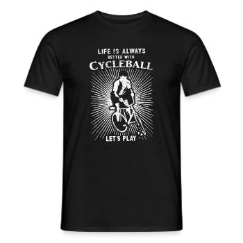 Radball, Cycleball, Hallenradsport - Männer T-Shirt - Schwarz - Vorne - AI Model Male 178 light (178cm)