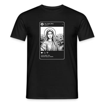 Selfie de Mary Nazareth - Mème religieux drôle - T-shirt homme - noir - Devant - AI Model Male 178 light (178cm)