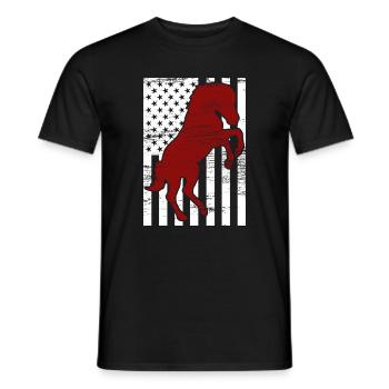 4. Juli USA Reiten - Männer T-Shirt - Schwarz - Vorne - AI Model Male 178 light (178cm)