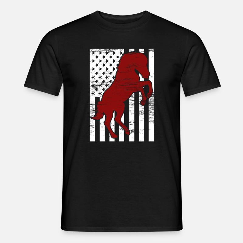 4. Juli USA Reiten - Männer T-Shirt - Schwarz