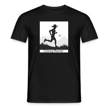 Cyborg Runner - Männer T-Shirt - Schwarz - Vorne - AI Model Male 178 light (178cm)