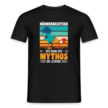 Hühnerflüsterer Huhn Hühnerhalter Hühner - Männer T-Shirt - Schwarz - Vorne - AI Model Male 178 light (178cm)