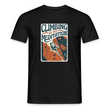 Passion pour l’escalade - T-shirt homme - noir - Devant - AI Model Male 178 light (178cm)