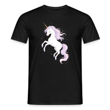 Illustration de licorne magique - T-shirt homme - noir - Devant - AI Model Male 178 light (178cm)