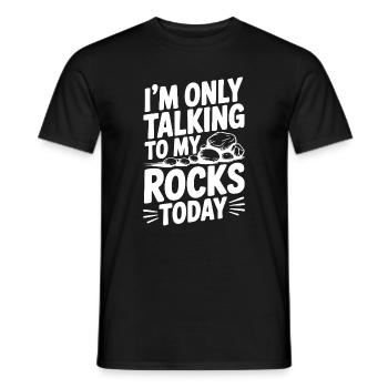 Ich rede heute nur mit meinen Steinen - Männer T-Shirt - Schwarz - Vorne - AI Model Male 178 light (178cm)