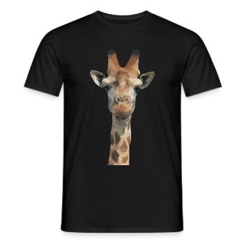 Low Poly Giraffe - Men's T-Shirt - black - Front - AI Model Male 178 light (178cm)