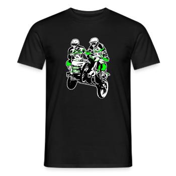 Sidecar MotoCross - Men's T-Shirt - black - Front - AI Model Male 178 light (178cm)