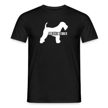 Airedale Terrier - T-shirt homme - noir - Devant - AI Model Male 178 light (178cm)