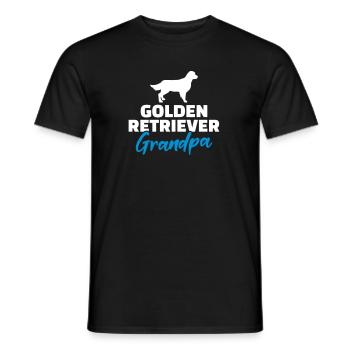 Golden Retriever - T-shirt homme - noir - Devant - AI Model Male 178 light (178cm)