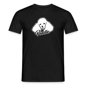 Pudel - Männer T-Shirt - Schwarz - Vorne - AI Model Male 178 light (178cm)