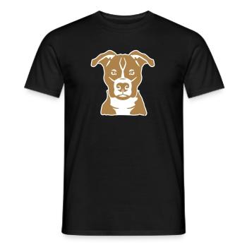 Staffordshire Bull Terrier - Men's T-Shirt - black - Front - AI Model Male 178 light (178cm)