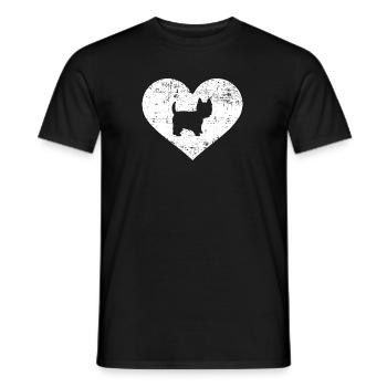Westie - Men's T-Shirt - black - Front - AI Model Male 178 light (178cm)