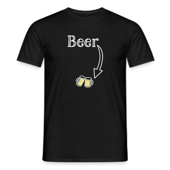Bier Baby Schwangerschaft T-Shirt | Mutterschafts-T-Shirt | - Männer T-Shirt - Schwarz - Vorne - AI Model Male 178 light (178cm)