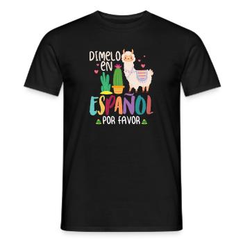 Novelty En Español Por Favor Spanish Loners - Men's T-Shirt - black - Front - AI Model Male 178 light (178cm)