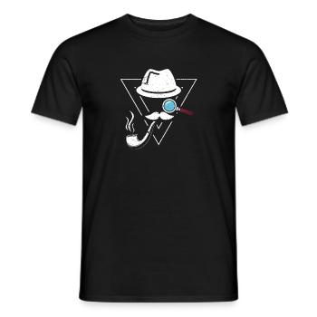Funny Investigating Reporters Inspectors Humorous - Men's T-Shirt - black - Front - AI Model Male 178 light (178cm)