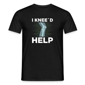 I Knee'd Help Surgery Knee Replacement Recovery - Men's T-Shirt - black - Front - AI Model Male 178 light (178cm)