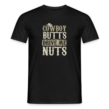 Cowboy Butts Drive Me Nuts Female Western Rodeo - T-shirt homme - noir - Devant - AI Model Male 178 light (178cm)