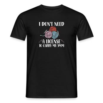 I Don't Need A License To Carry My 9mm Funny - Männer T-Shirt - Schwarz - Vorne - AI Model Male 178 light (178cm)