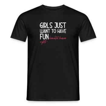 Girls Just Wanna Have Fundamental Rights - T-shirt homme - noir - Devant - AI Model Male 178 light (178cm)