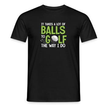 It Takes A Lot of Balls To Golf Like I Do Golfers - T-shirt homme - noir - Devant - AI Model Male 178 light (178cm)