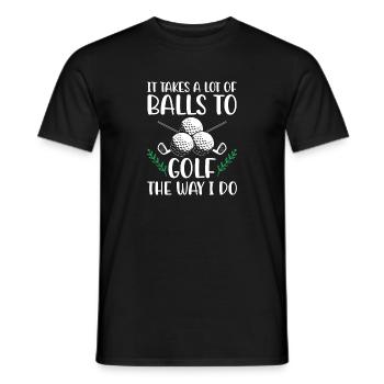 It Takes A Lot of Balls To Golf Like I Do Golfers - T-shirt homme - noir - Devant - AI Model Male 178 light (178cm)