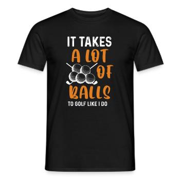 Il faut beaucoup de balles pour jouer comme moi Golf - T-shirt homme - noir - Devant - AI Model Male 178 light (178cm)