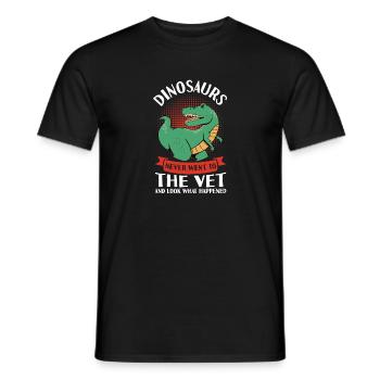 Dinosaurs Never Went To The Tierarzt - Männer T-Shirt - Schwarz - Vorne - AI Model Male 178 light (178cm)