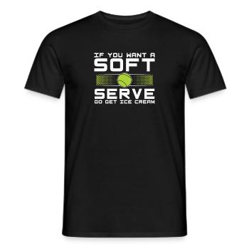 Funny If You Want A Soft Serve Go Get Ice Cream - T-shirt homme - noir - Devant - AI Model Male 178 light (178cm)