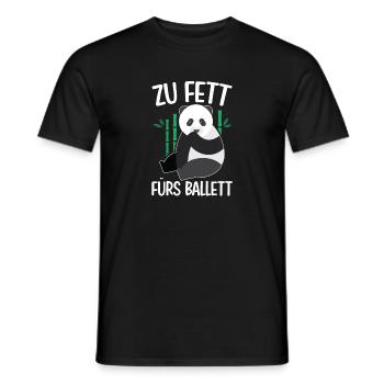 Zu Fett Fürs Ballett Panda Ballerina Abnehmen - Männer T-Shirt - Schwarz - Vorne - AI Model Male 178 light (178cm)