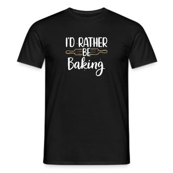 I'd Rather Be Baking Funny Cooks Bakers - T-shirt homme - noir - Devant - AI Model Male 178 light (178cm)