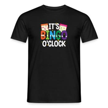 Bingo Caller Es ist Bingo O Clock Lustiges Bingo - Männer T-Shirt - Schwarz - Vorne - AI Model Male 178 light (178cm)
