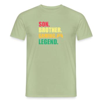 Neuheit Brother Gaming konkurrierende Computerrolle - Männer T-Shirt - Sage - Vorne - AI Model Male 178 light (178cm)