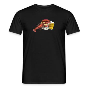 Lustige Hummer eröffnen Getränke Urlaub - Männer T-Shirt - Schwarz - Vorne - AI Model Male 178 light (178cm)
