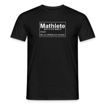 Humorous Athletic Mathematicians Appreciation - Men's T-Shirt - black - Front - AI Model Male 178 light (178cm)