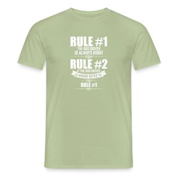 Hilarious Drivers Correctness Annoyed Mockery - Men's T-Shirt - sage - Front - AI Model Male 178 light (178cm)