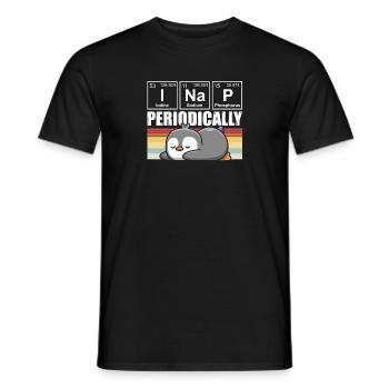 Humorous Introverts Sleeping Enthusiasts Graphic - Men's T-Shirt - black - Front - AI Model Male 178 light (178cm)