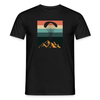 Vintage Paragliding Enthusiasten verzweifelt - Männer T-Shirt - Schwarz - Vorne - AI Model Male 178 light (178cm)